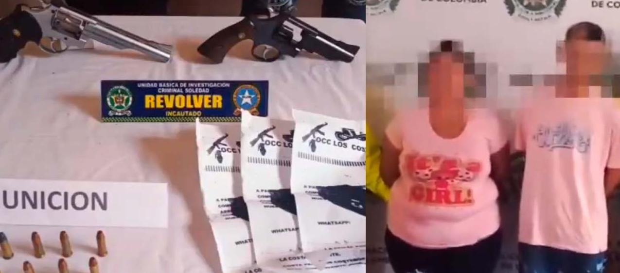 Los dos capturados por la Policía. 