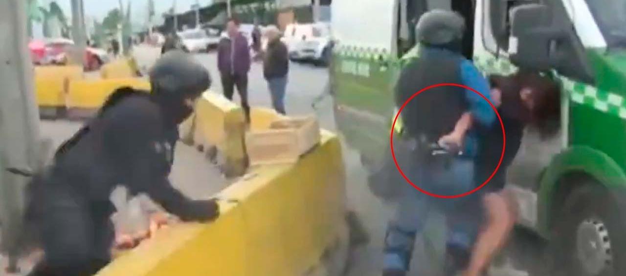 Momento en el que hiere a un Policía.