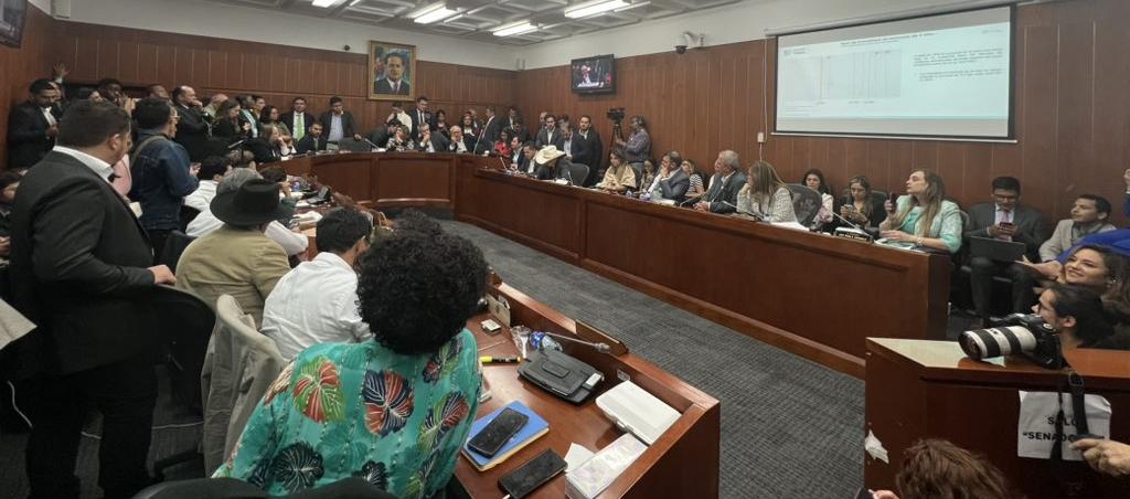 Sesión de la Comisión Séptima del Senado este miércoles 