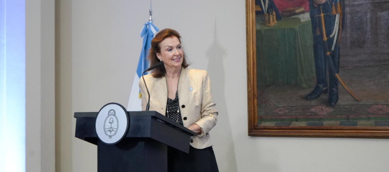 Diana Mondino, canciller de Argentina. 
