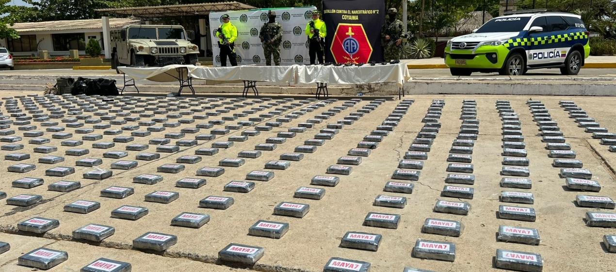 Cocaína incautada en el desierto de La Guajira. 