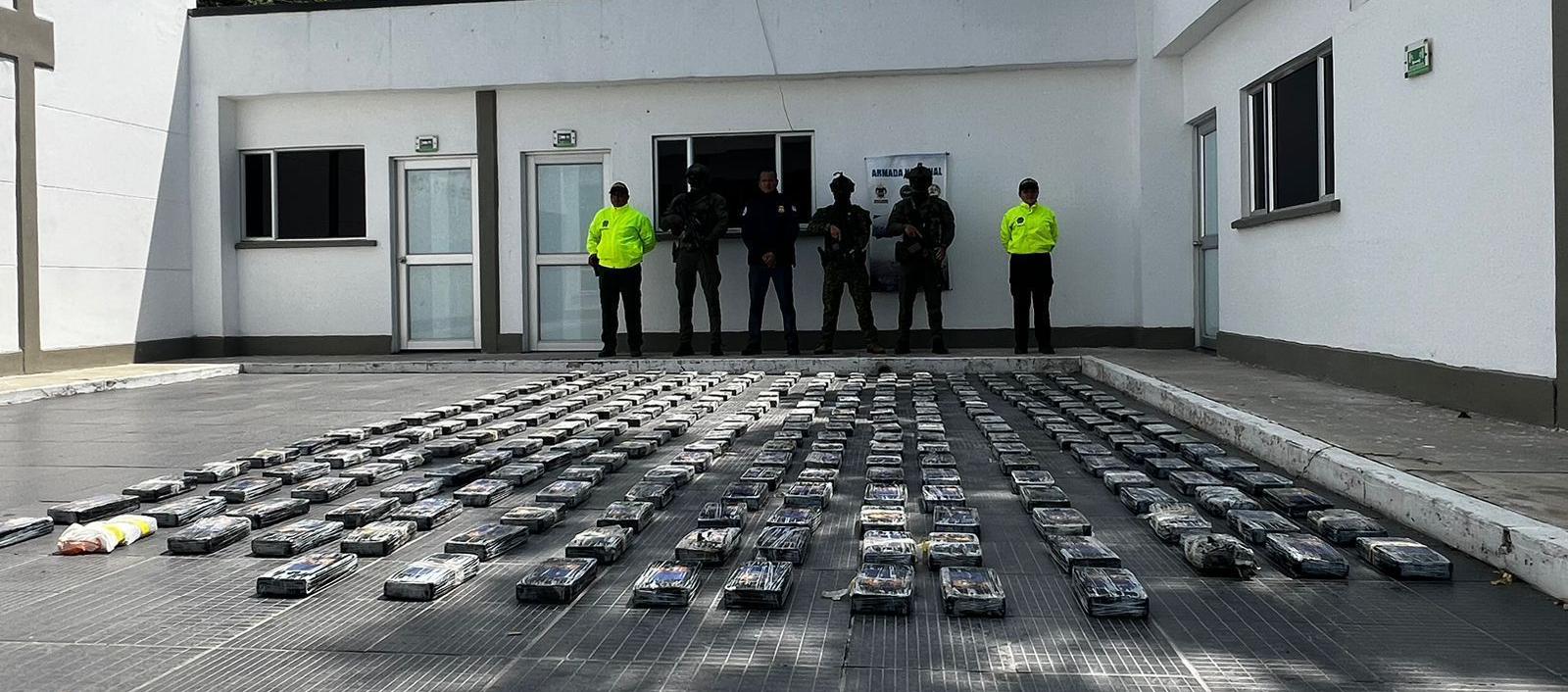 Cocaína incautada por las autoridades en zona urbana de Tubará. 