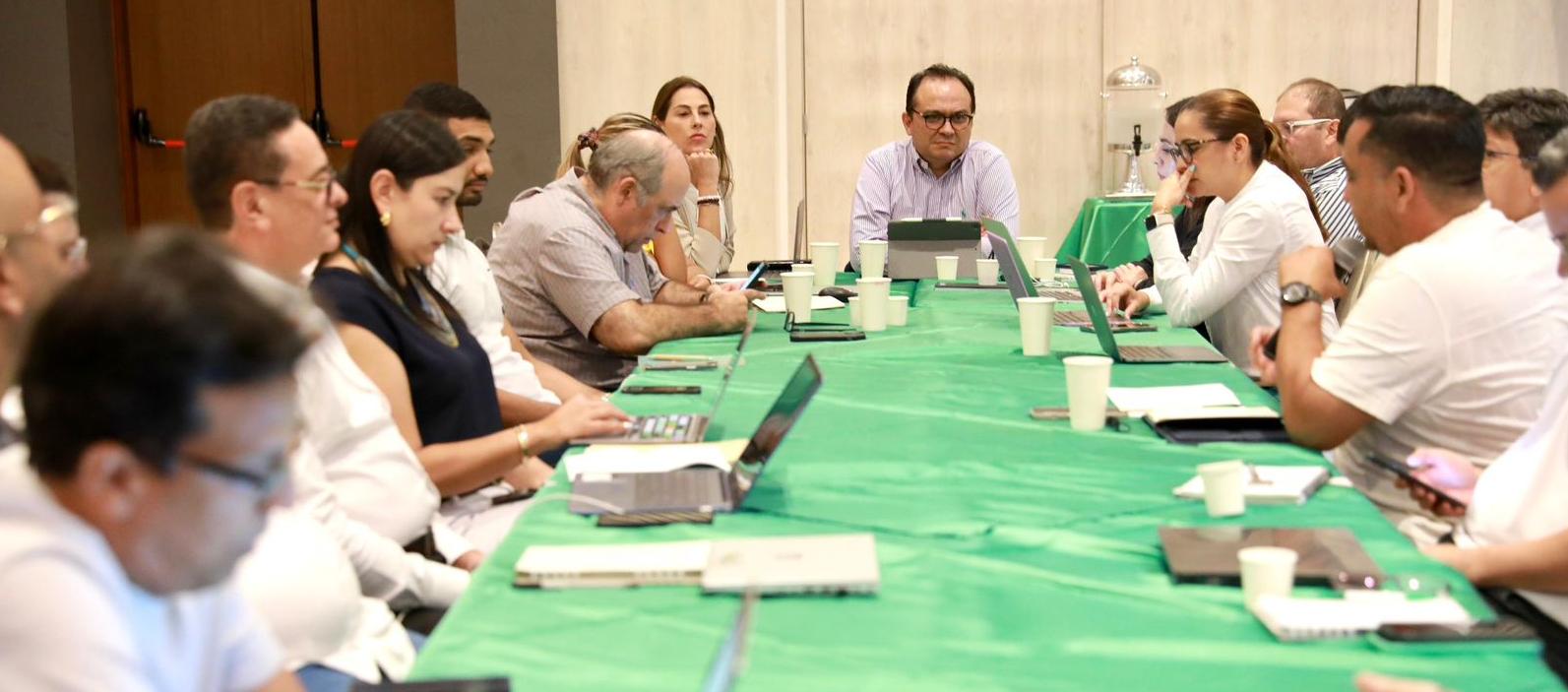 El Procurador delegado ambiental y agrario, Gustavo Guerrero en la mesa de trabajo sobre 'Ciudad Mallorquín'