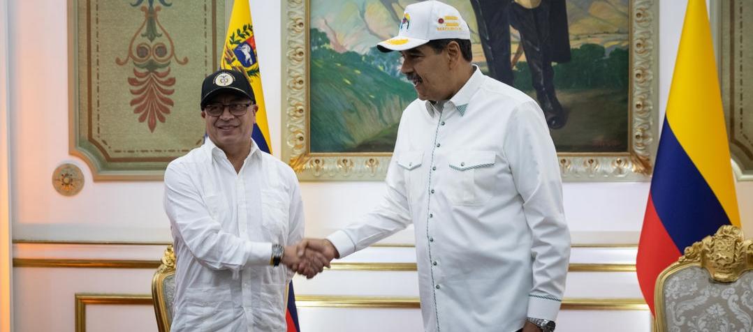 Gustavo Petro y Nicolás Maduro.