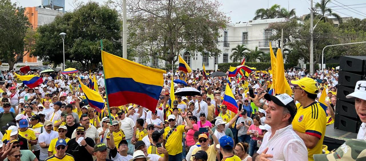 La marcha terminó en el parque ‘Los Fundadores’.