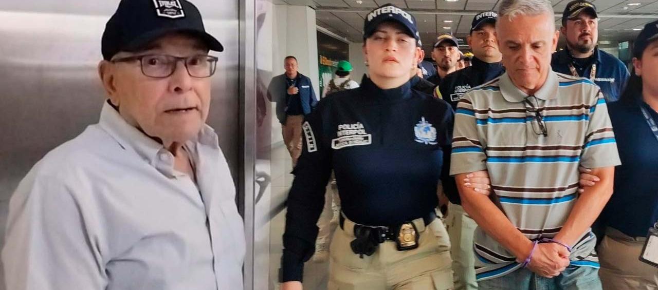 Martín Mestre, el papá de Nancy, y Jaime Saade cuando fue traído a Barranquilla este jueves