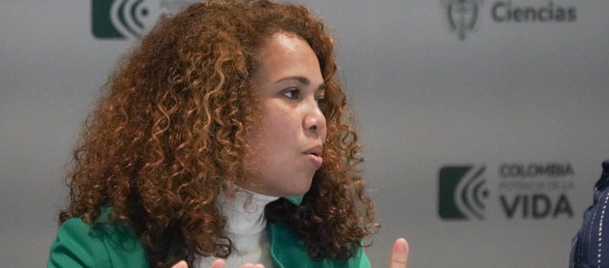 La ministra de Ciencia, Tecnología e Investigación, Ángela Yessenia Olaya Requene.