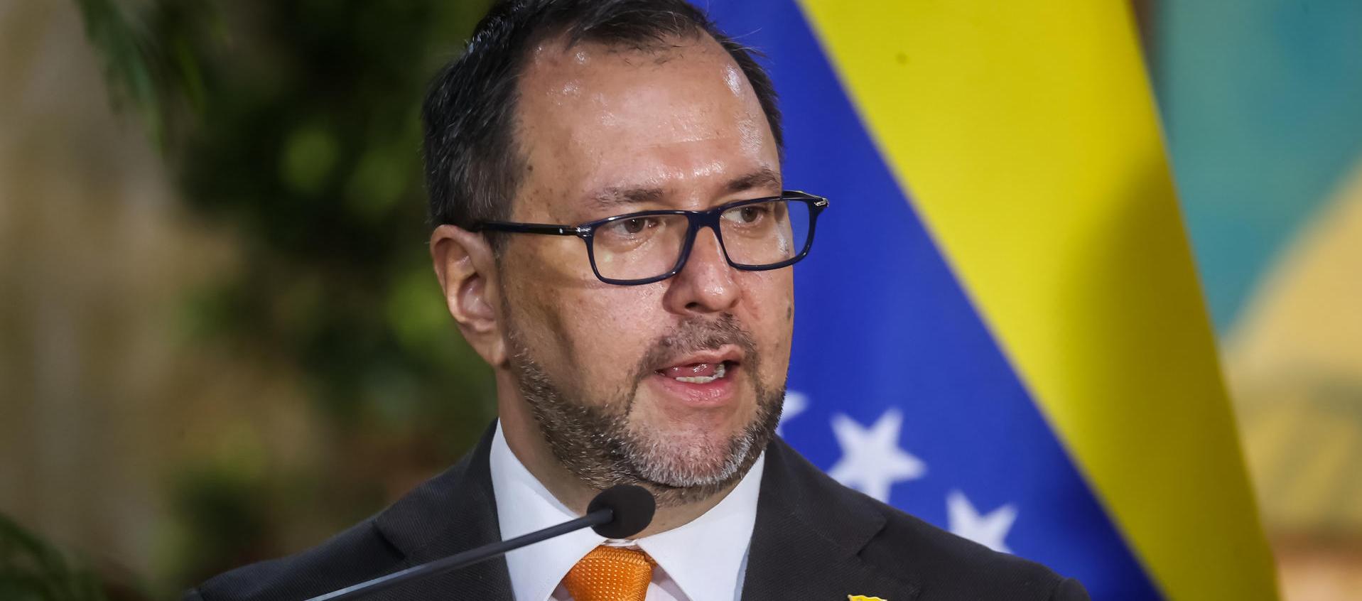 Ministro de Relaciones Exteriores venezolano, Yván Gil.