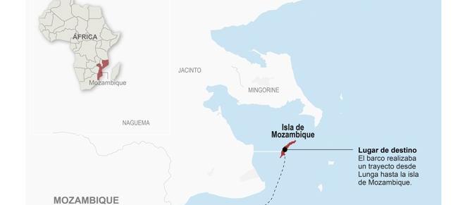 Mapa de Mozambique.