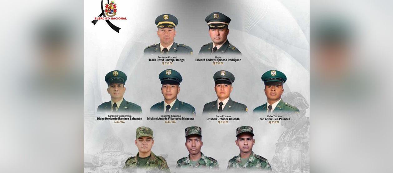 Víctimas del accidente aéreo.