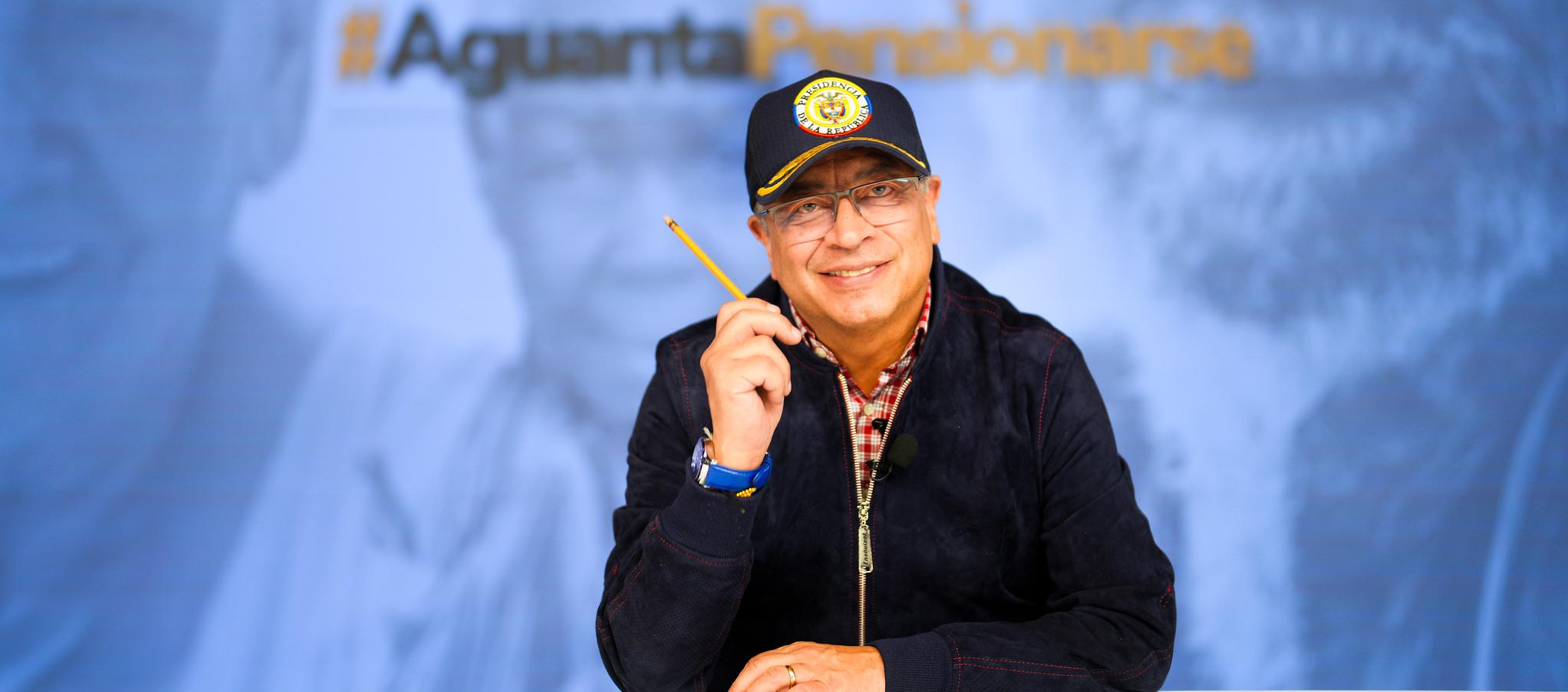 El Presidente Gustavo Petro en la alocución sobre la Reforma Pensional