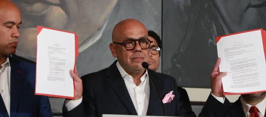 El presidente del Parlamento de Venezuela, Jorge Rodríguez.