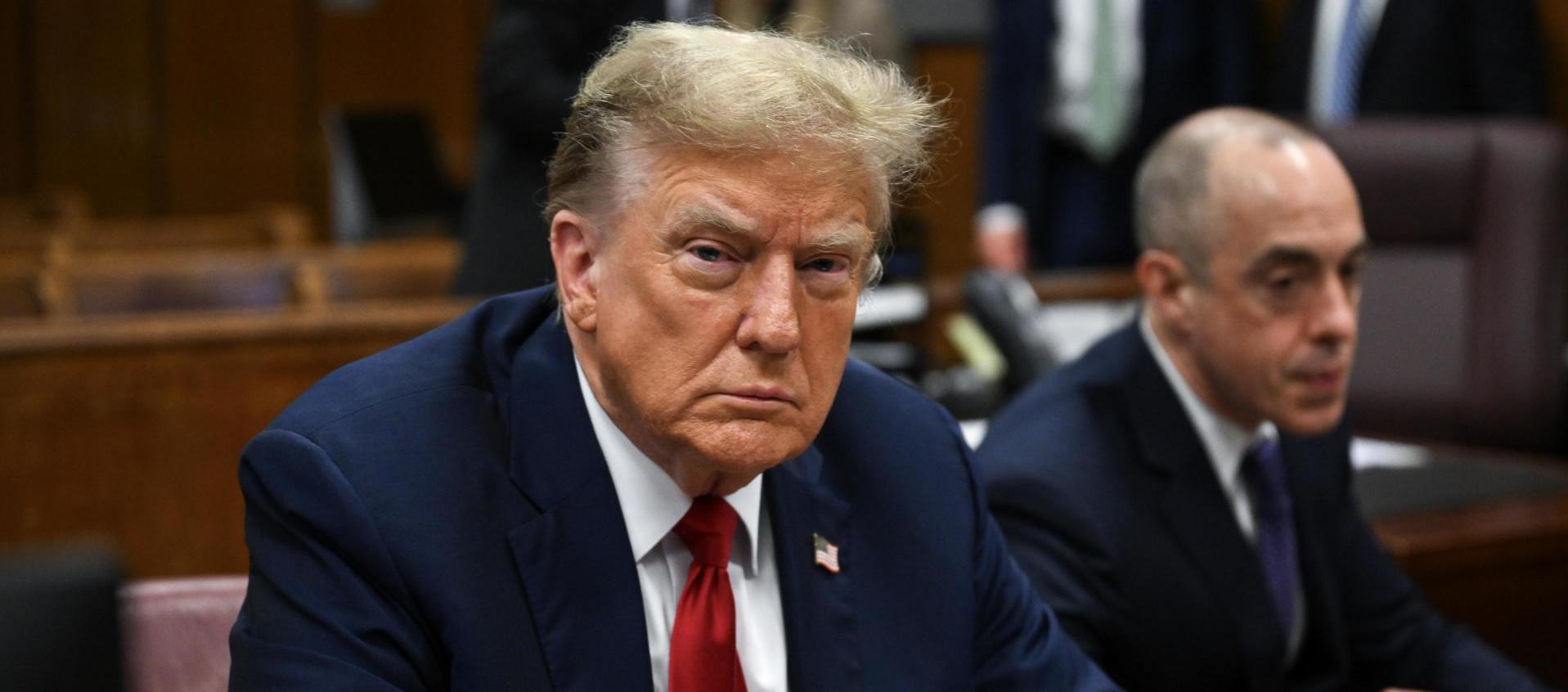 Donald Trump en el juicio.