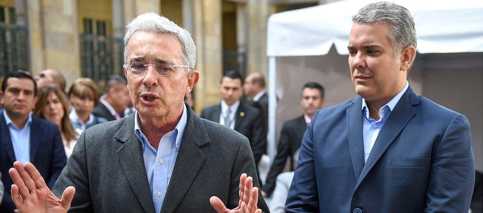 Álvaro Uribe e Iván Duque.