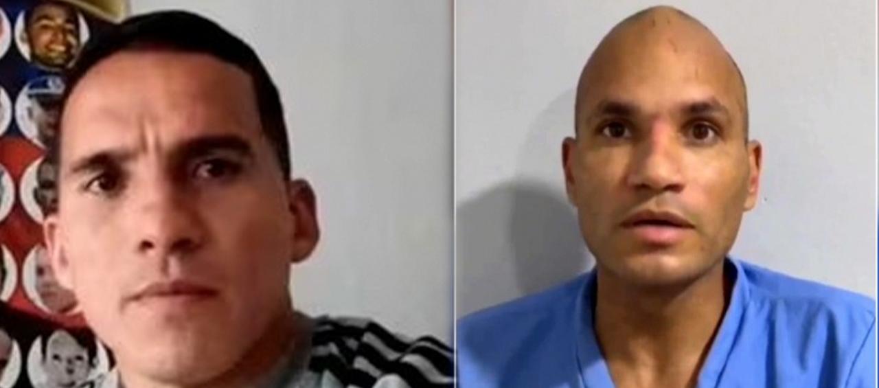 Ronald Ojeda y Ányelo Heredia, militares opositores al gobierno de Maduro.