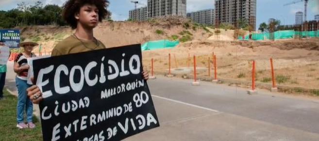 Una de las imágenes del video sobre los graves efectos de Ciudad Mallorquín y Portal del Norte