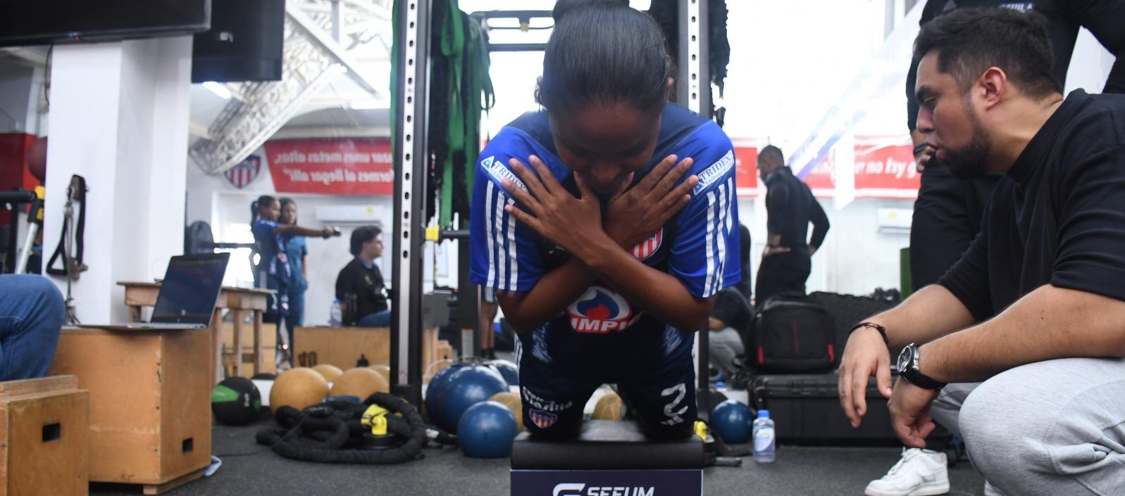 Las pruebas a las jugadoras del Junior femenino se cumplieron en la sede Adelita de Char. 