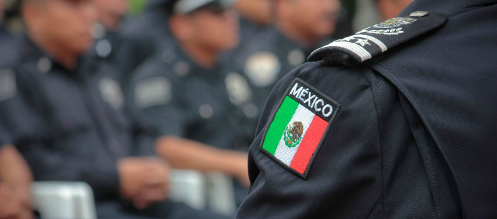 Referencia de policías en México.