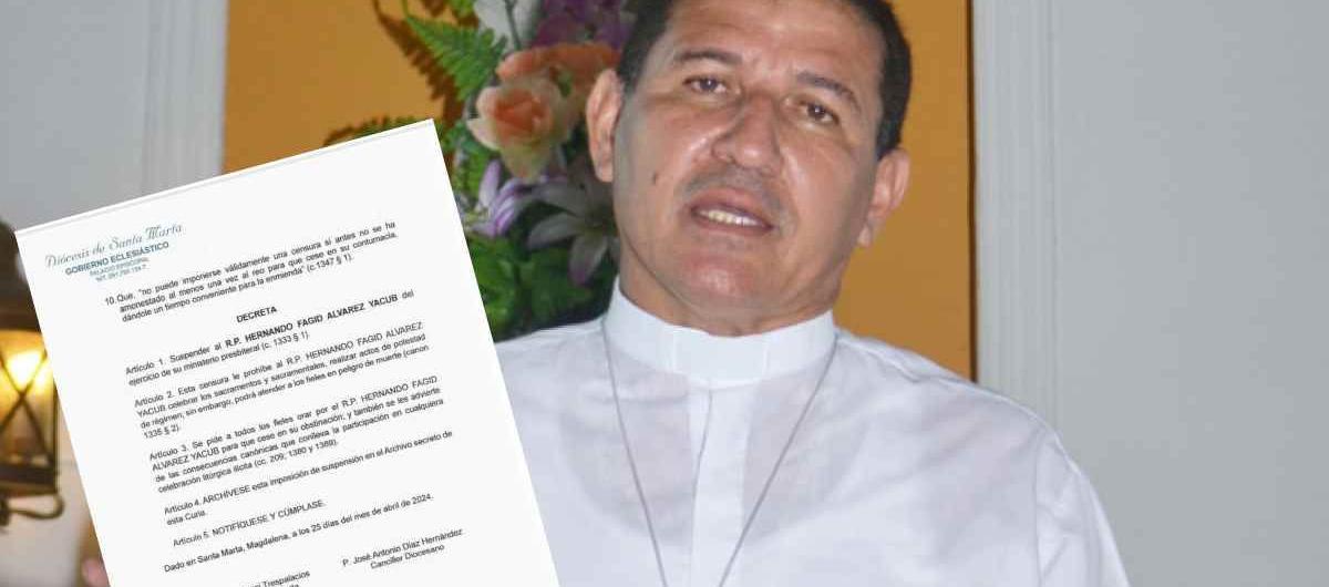 El sacerdote Hernando Fagid Álvarez Yacub, conocido como el 'padre Fajid'