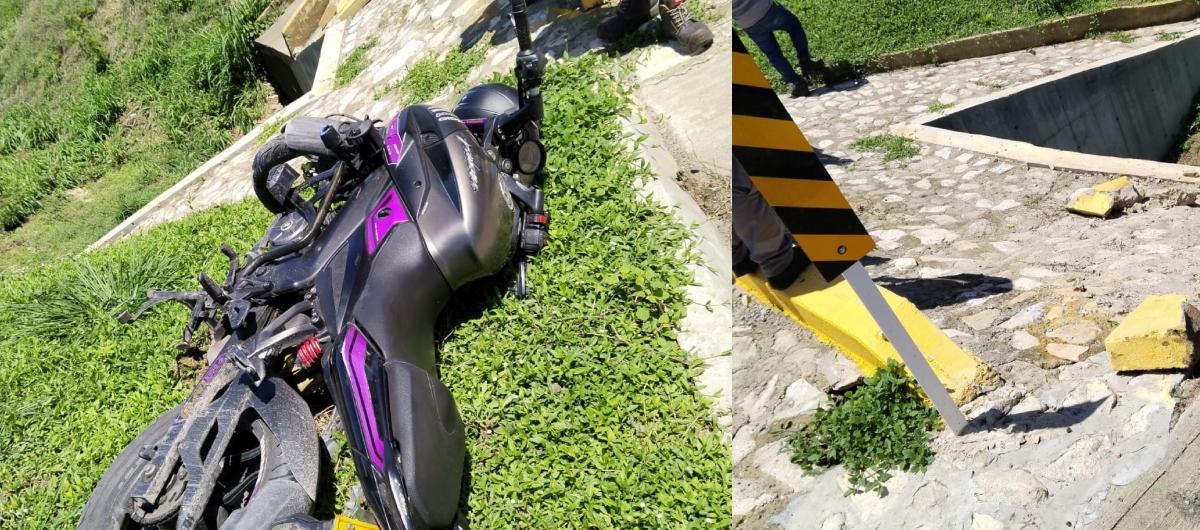 La víctima se movilizaba en esta motocicleta. 