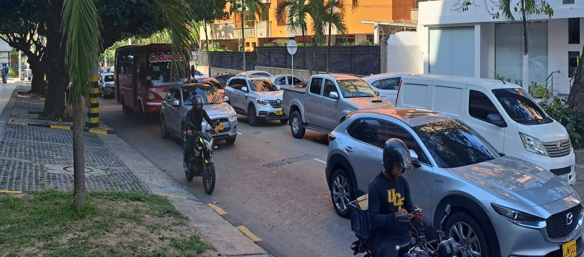 Imagen del tráfico en Barranquilla.