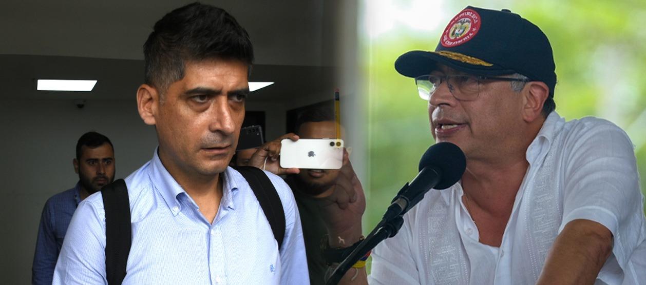 Fiscal Mario Burgos y el Presidente Petro. 