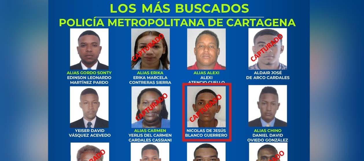 Cártel de los más buscados.