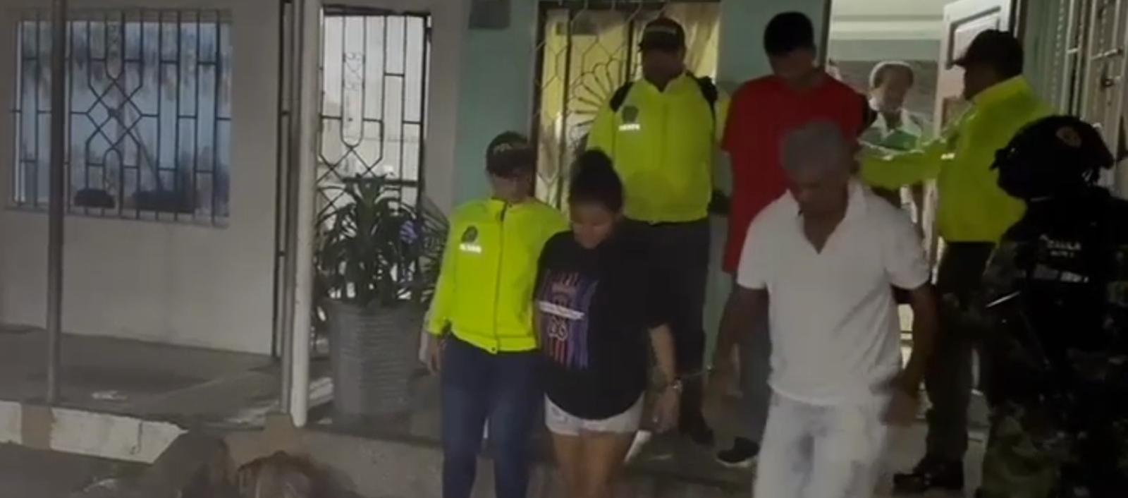 Tres de los capturados.