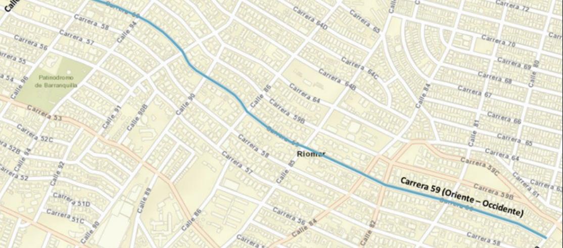 Carrera 59 entre Calles 79 Y 98 