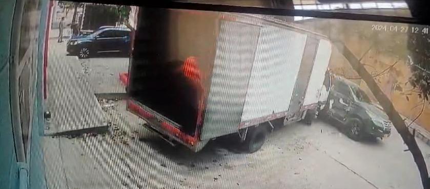 Momento del accidente.