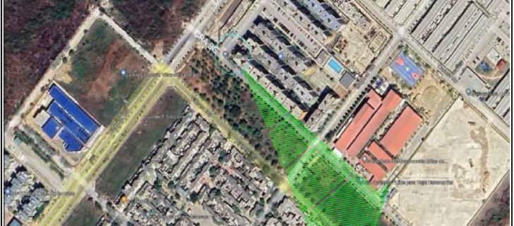 Zona donde se realizará el cierre de vías en la Urbanización Caribe Verde. 