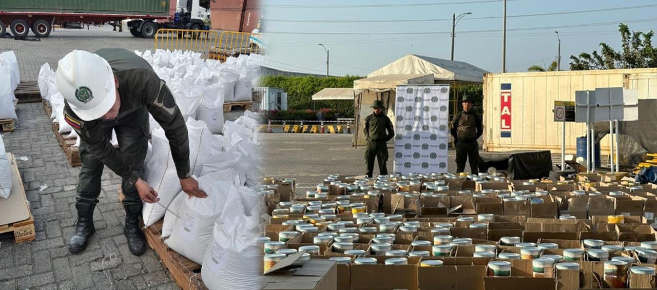 Cocaína incautada en Cartagena. 