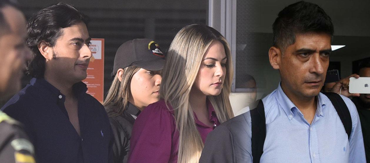 Nicolás Petro, Laura Ojeda y el fiscal Mario Burgos.