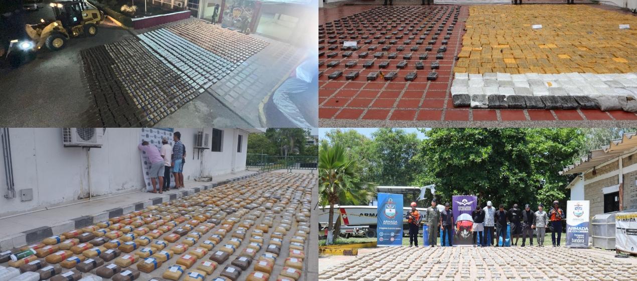 Droga incautada en la última semana en el Atlántico. 