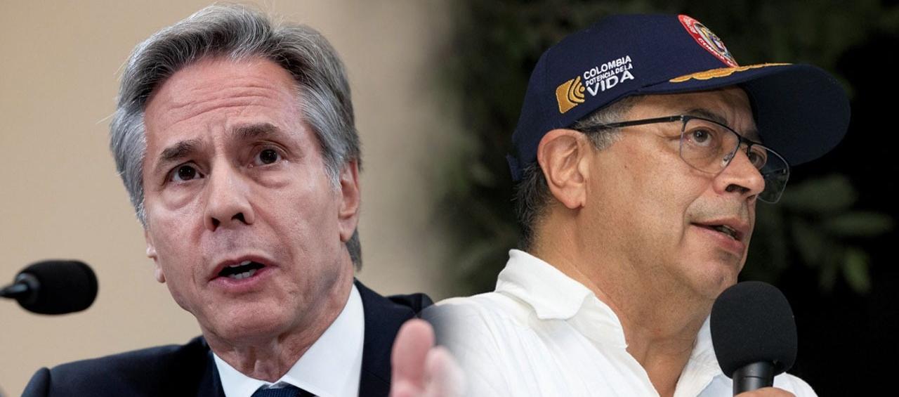 Antony Blinken y Gustavo Petro.