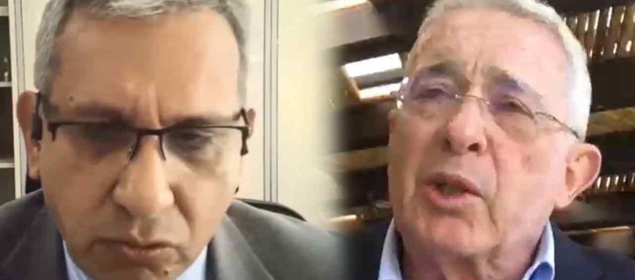 Fiscal Gilberto Villarreal y el expresidente Álvaro Uribe.