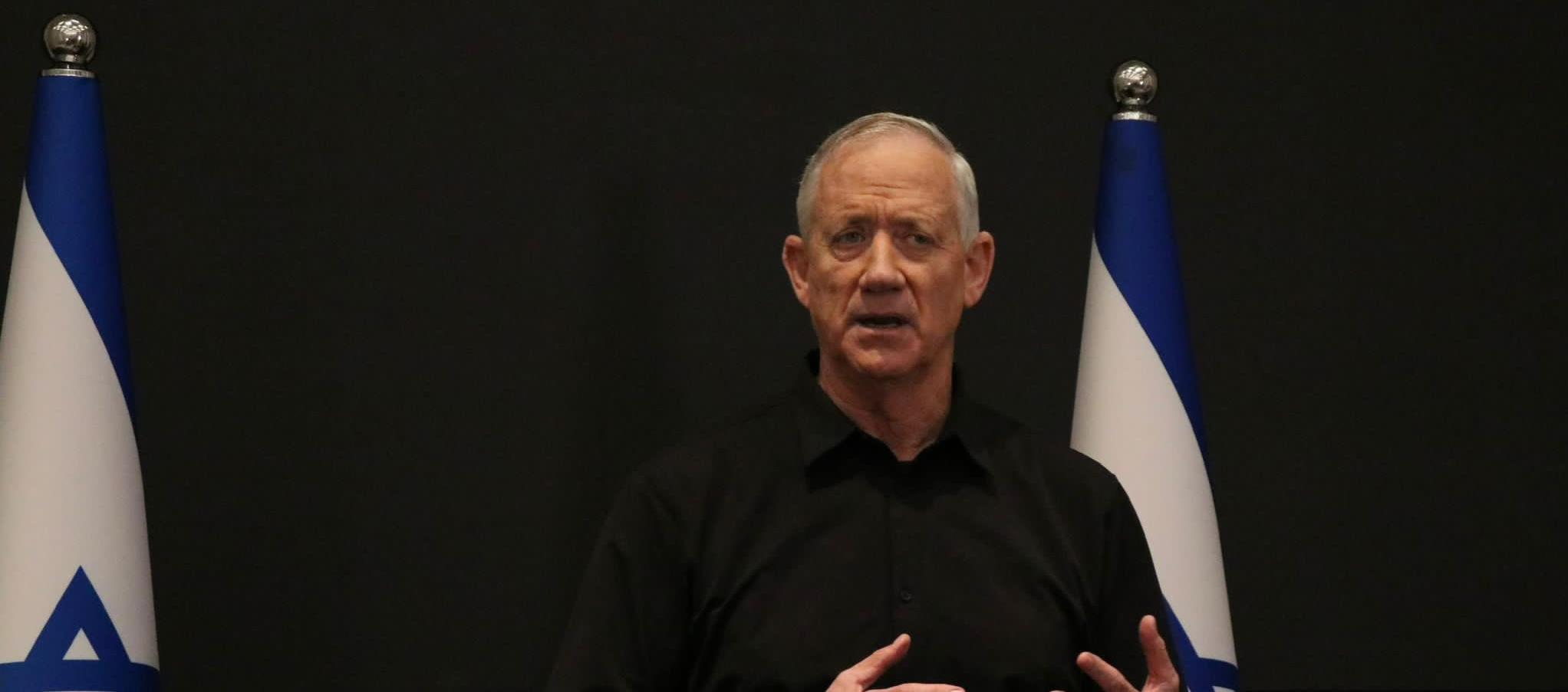 El ministro del gabinete de guerra, Benny Gantz.
