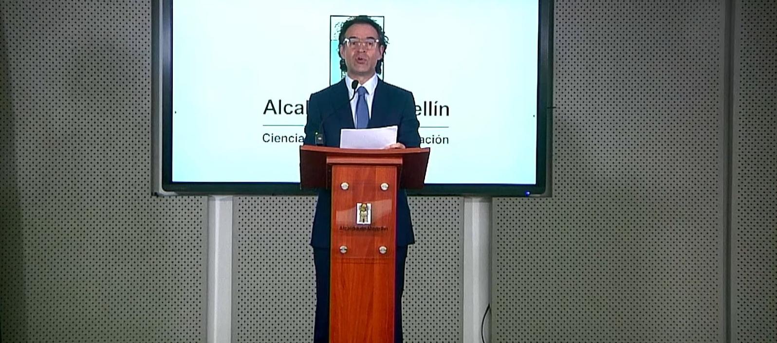 El Alcalde de Medellín, Federico Gutiérrez.