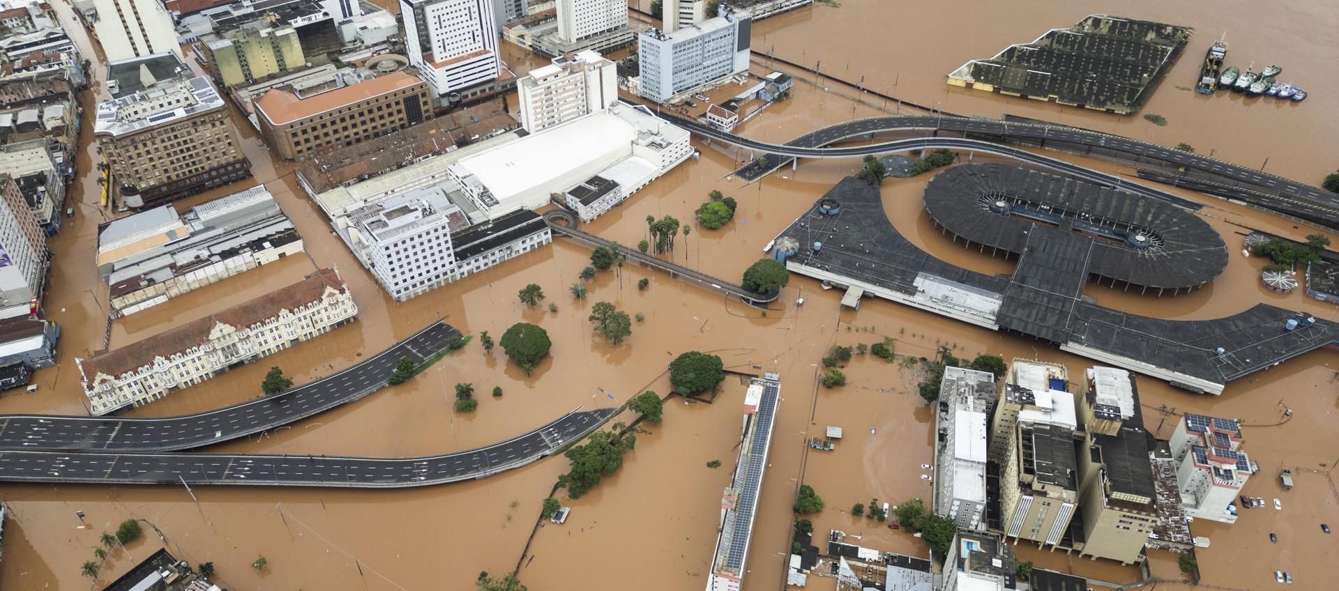 Así luce Porto Alegre con las inundaciones.