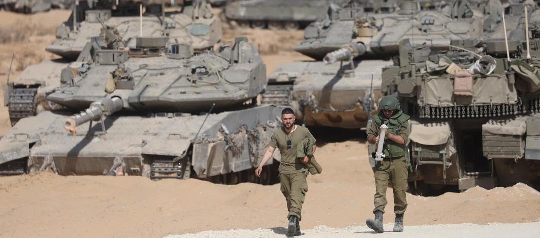 Tropas de Israel en el sur de la Franja de Gaza.