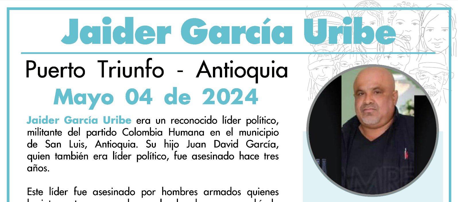 Jaider García Uribe.