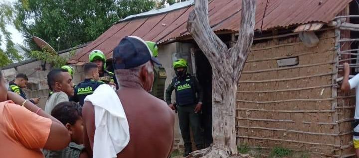 Lugar donde fue encontrado muerto el hombre. 