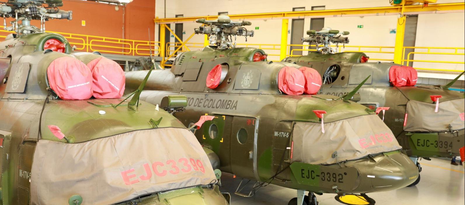 Los MI-17 están en Base Aérea de Tolemaida.
