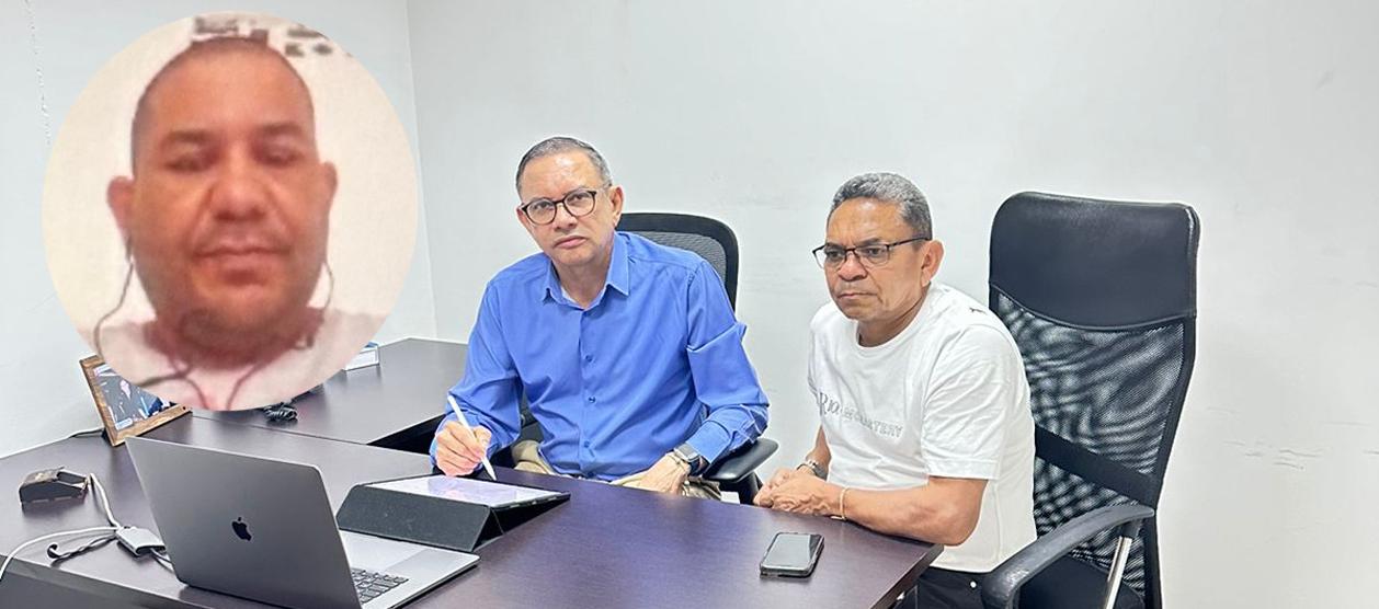 Marlon Brito Viloria, (en el círculo) durante la audiencia por secuestro de Luis Manuel Díaz.