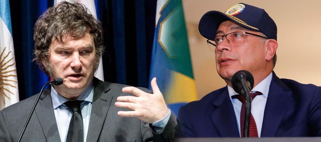 Javier Milei y Gustavo Petro.