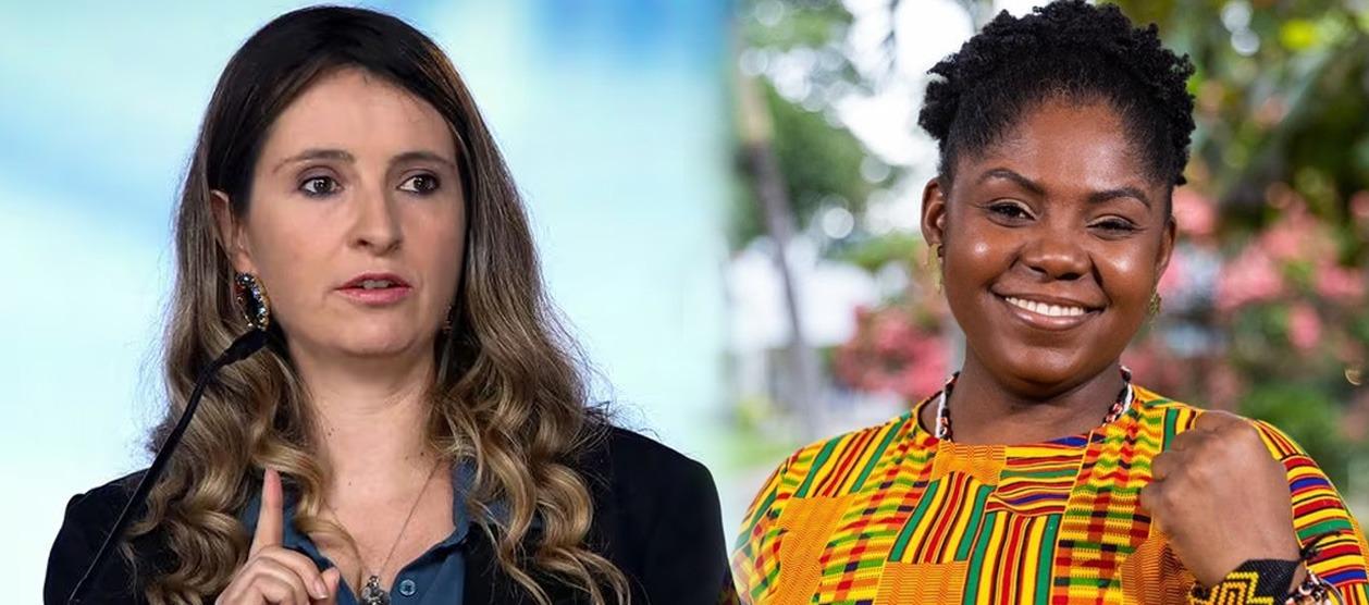 Senadora Paloma Valencia y la Vicepresidenta Francia Márquez. 