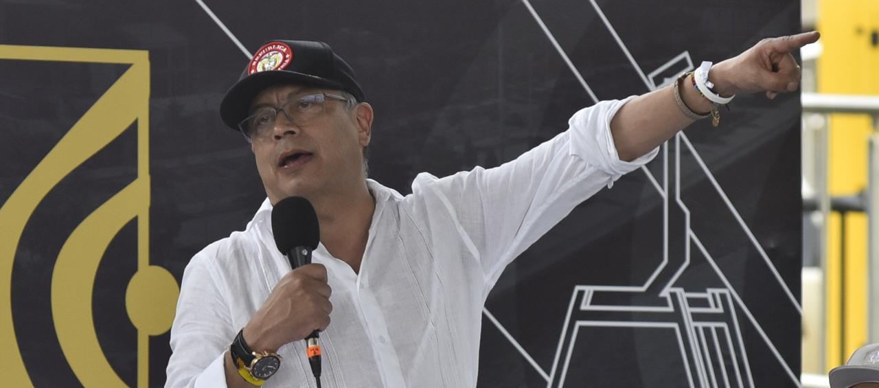El Presidente Gustavo Petro en Barranquilla.