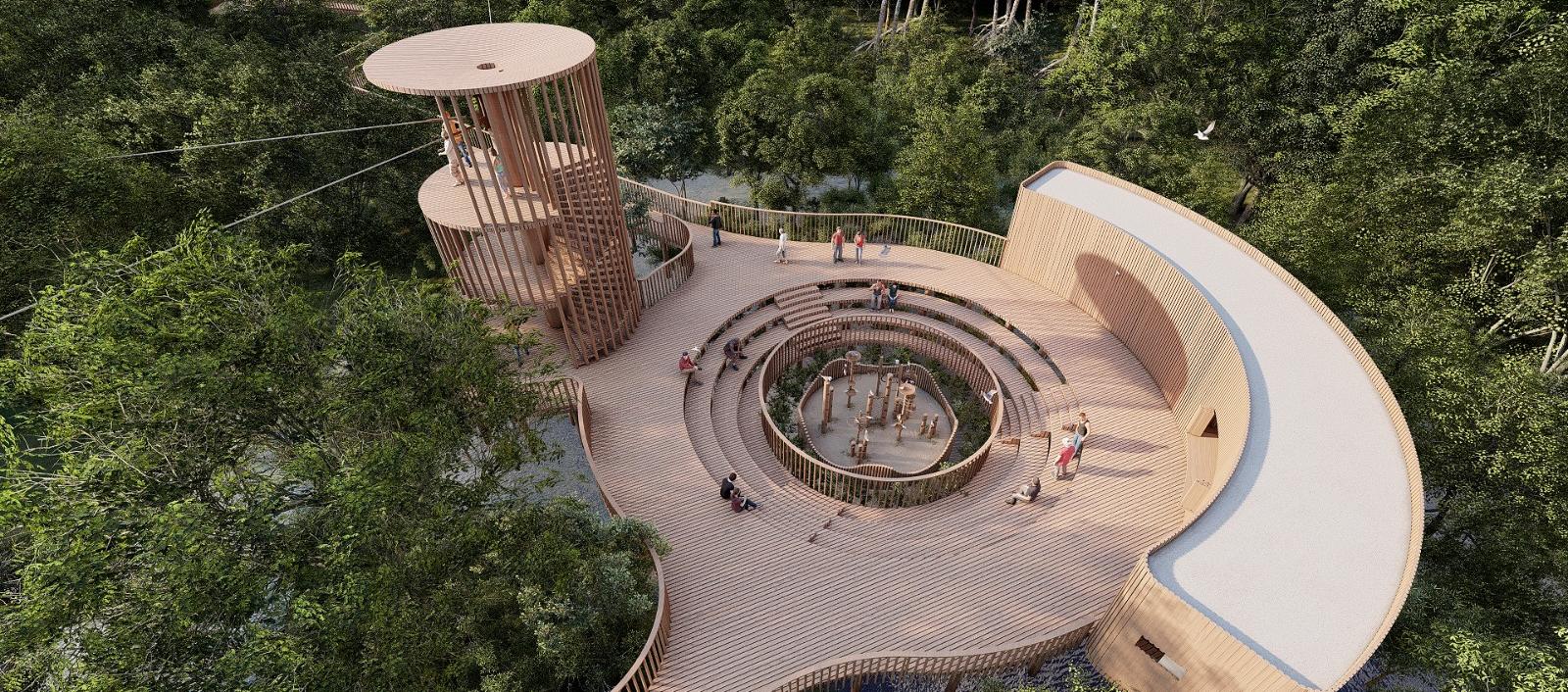 Rénder Ecoparque Distrito Aventura.