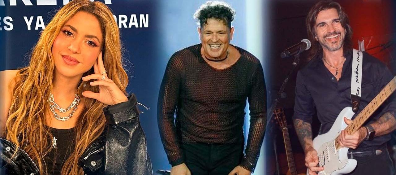 Shakira, Carlos Vives y Juanes.