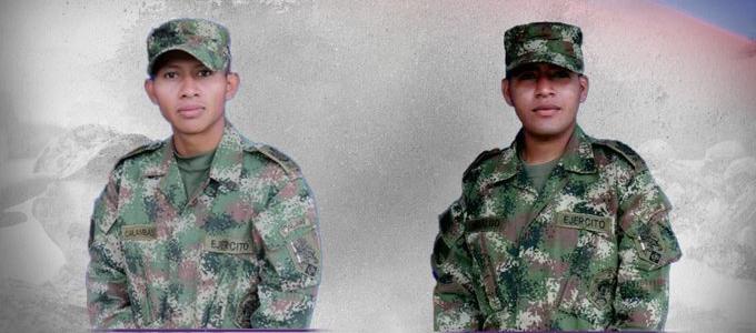 Los dos soldados asesinados. 